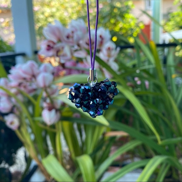Crystal Bead Heart Keychains - Picture 3 of 5